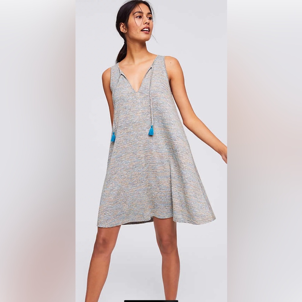 Loft multicolored boho mini dress size XXS. Has stretch fits a M. I wear M